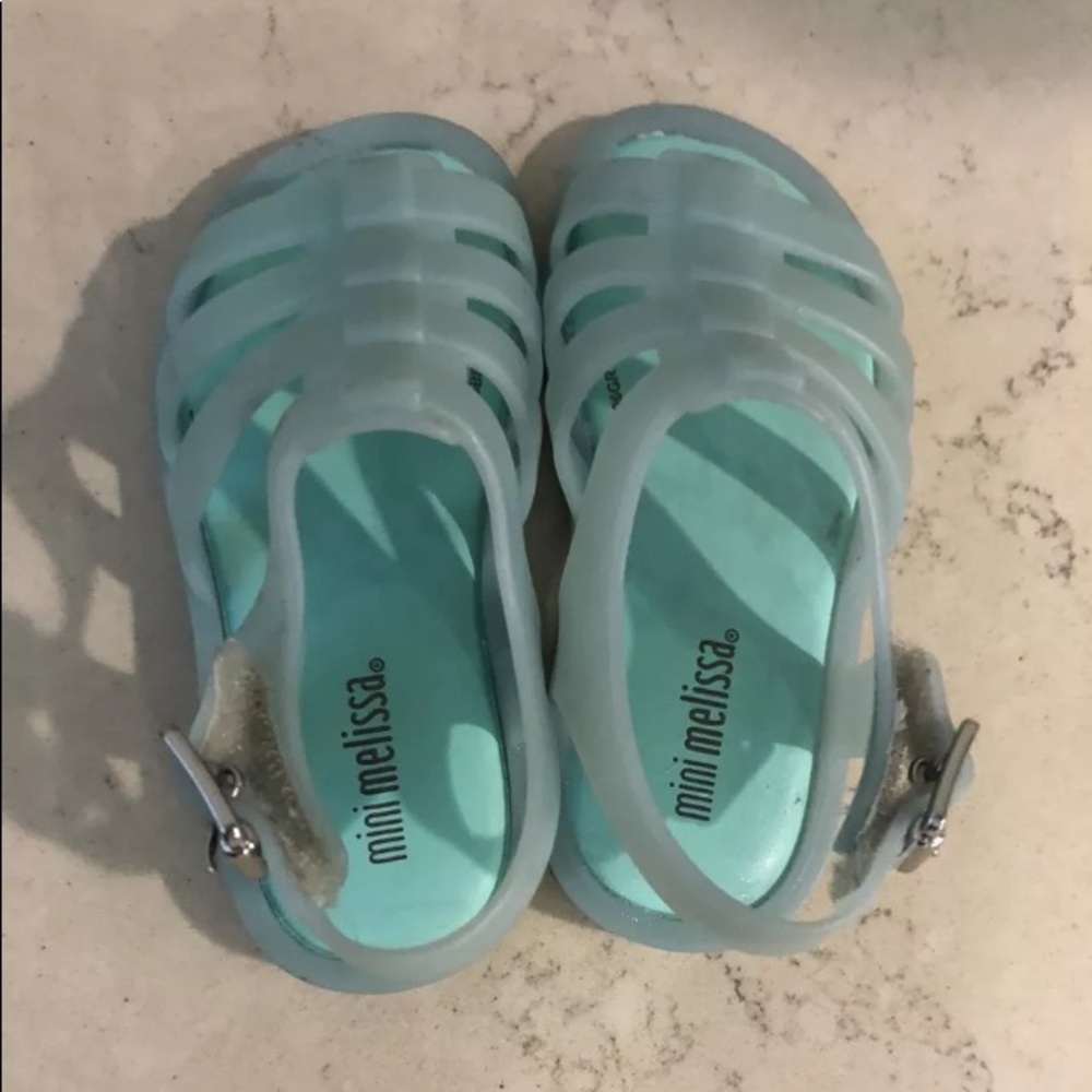 Mini Melissa Flox Slingback Sandal In Matte Green